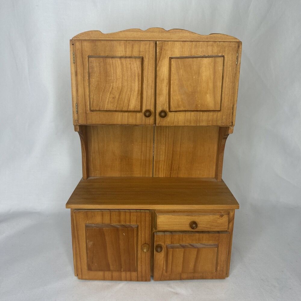 Vintage Dollhouse Wooden Hutch
